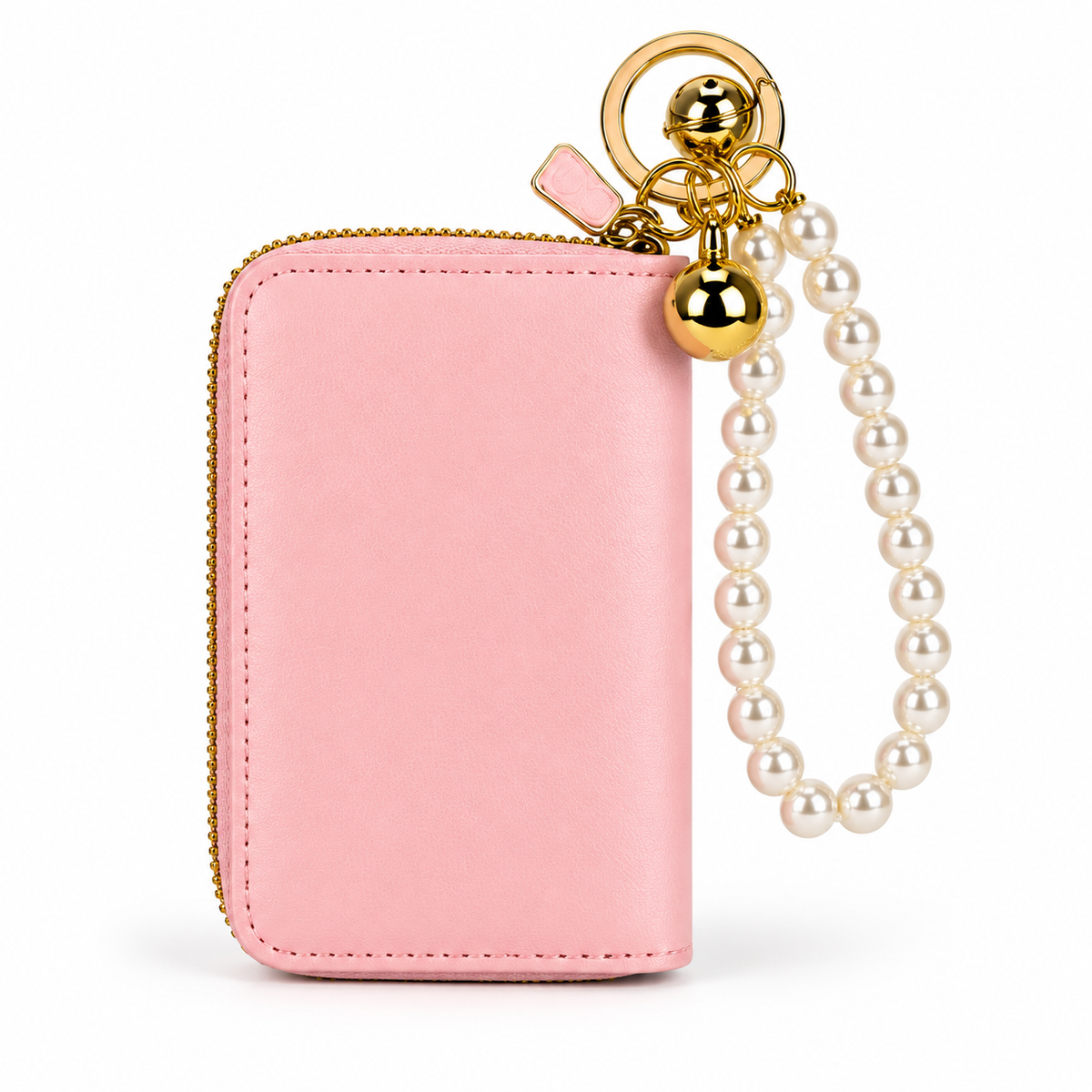Pink Rhinestone Card Holder keychain wallet