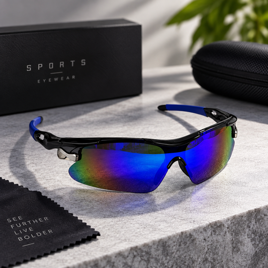 Sports Mirrored Wraparound Sunglasses