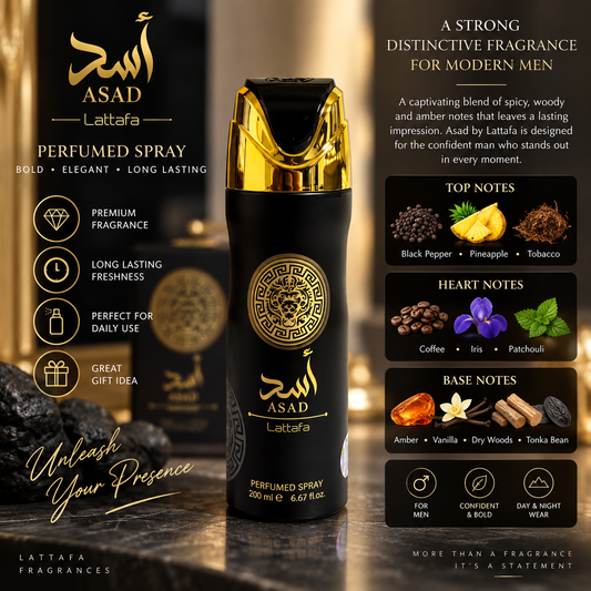 Lattafa Asad Perfumed Spray for Men