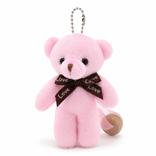 pink plush teddy charm