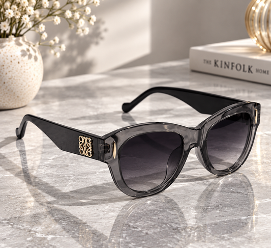Smoke Gray Cat-Eye Sunglasses
