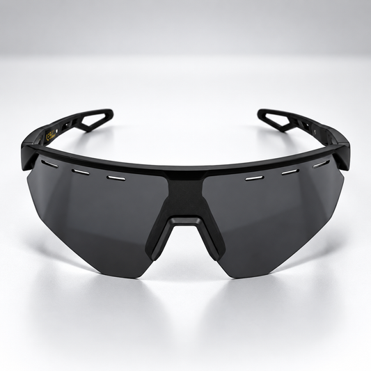 Full Shield Black Sport Sunglasses