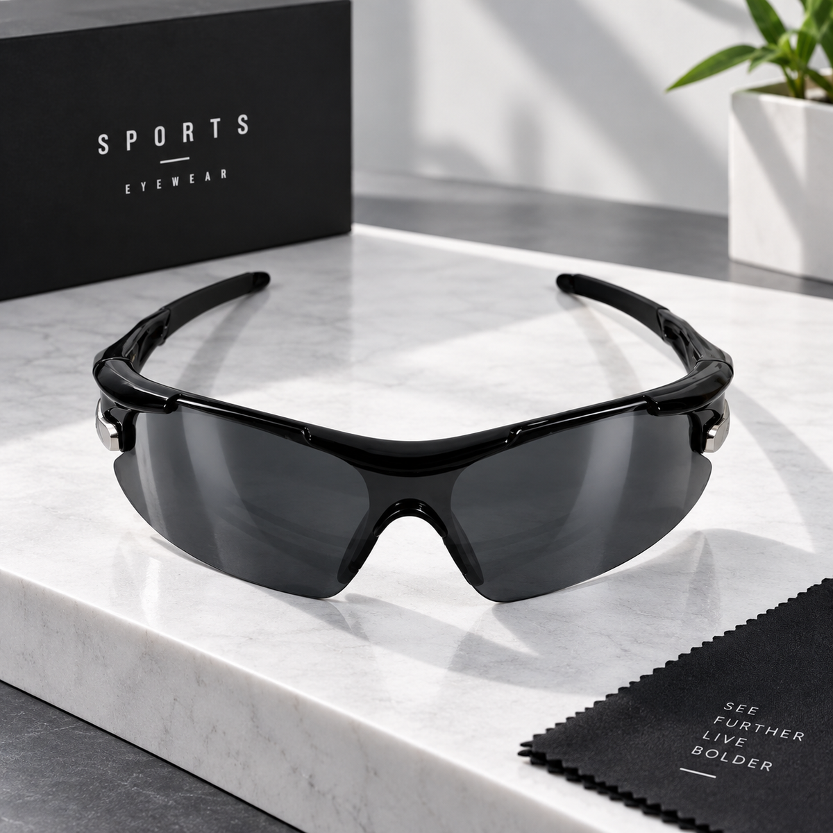 Black Shield Sport Sunglasses