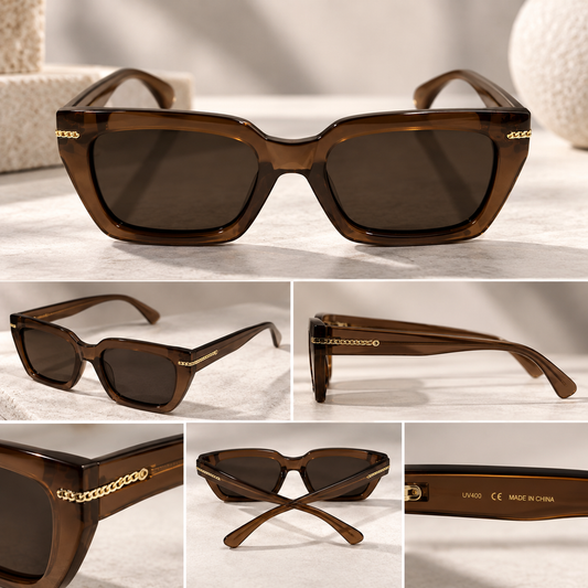 Brown Square Sunglasses