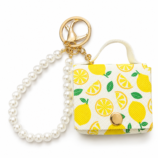 Lemon Mini Bag Charm Keychain