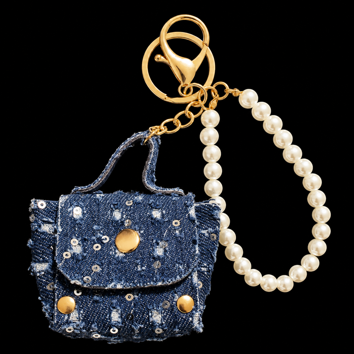 Denim Mini Bag Charm