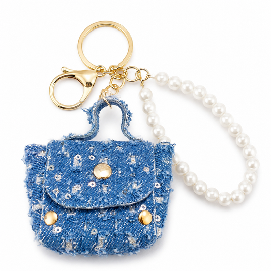 Denim Mini Bag Charm