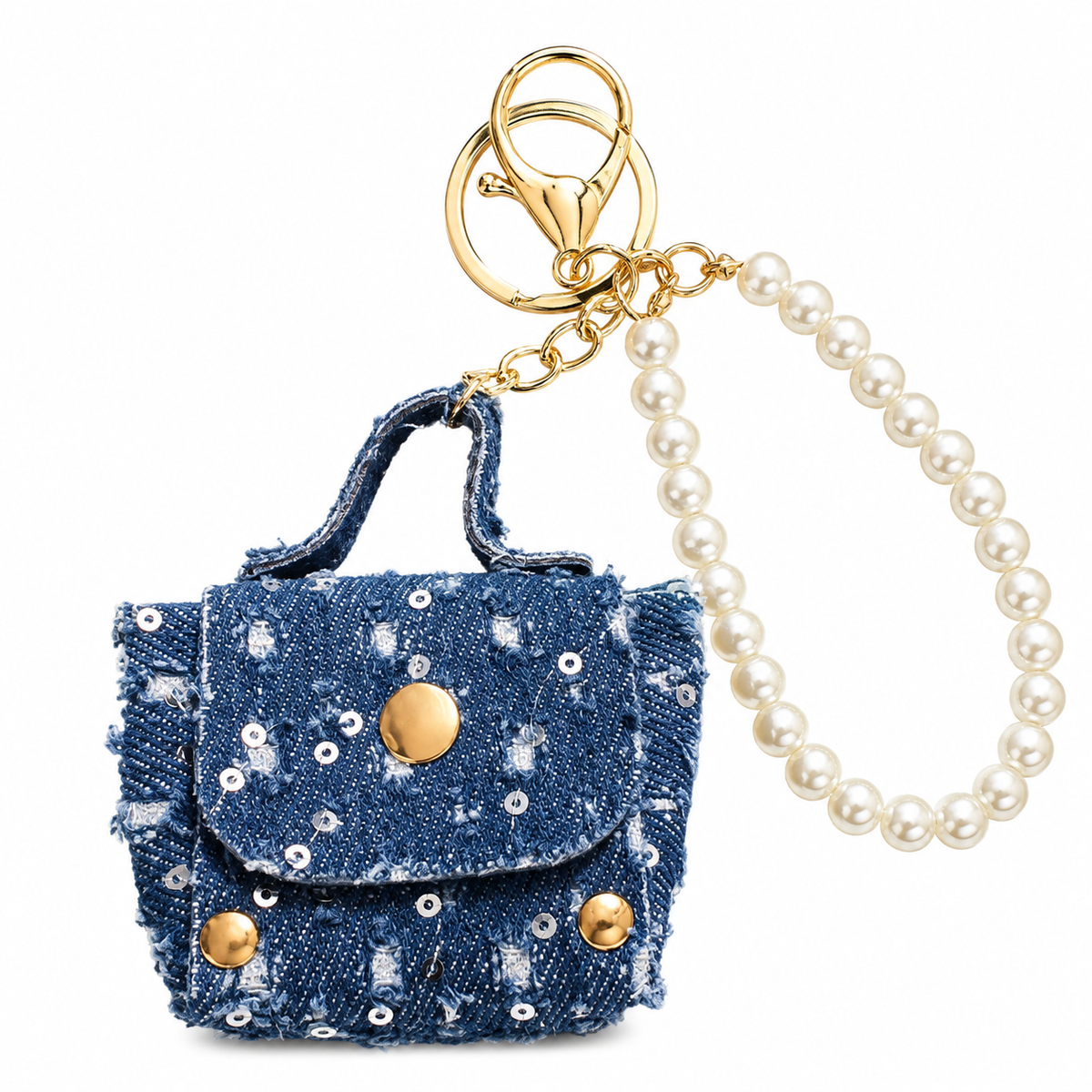 Denim Mini Bag Charm