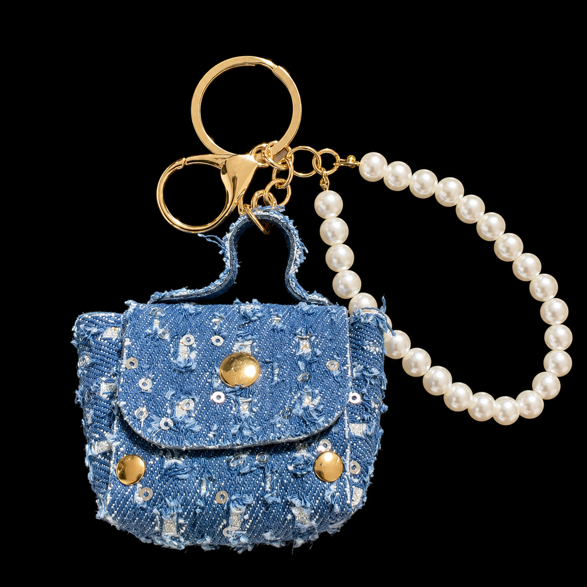 Denim Mini Bag Charm