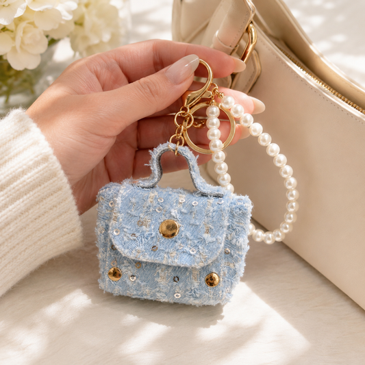 Denim Mini Bag Charm