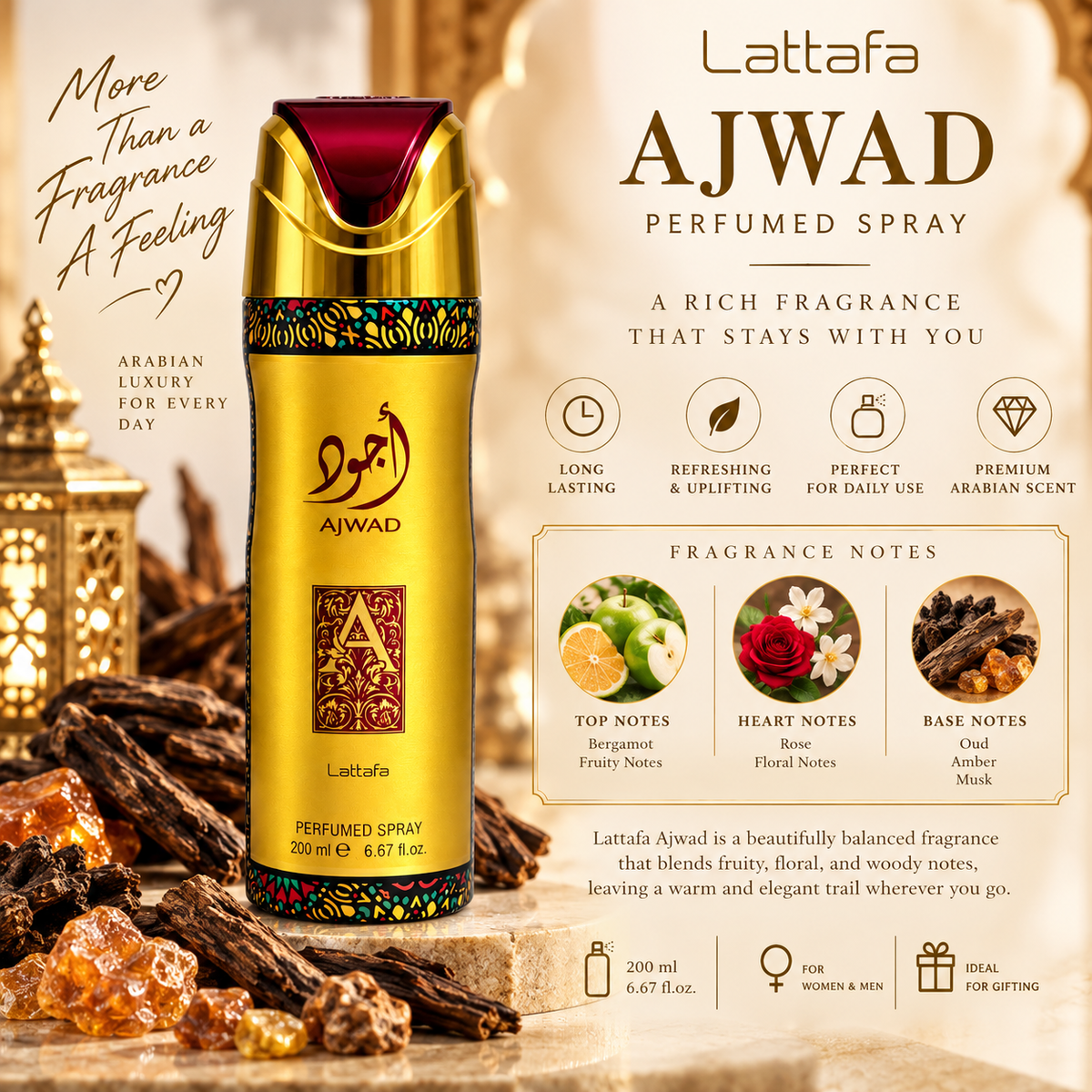 Lattafa Ajwad Perfume Body Spray