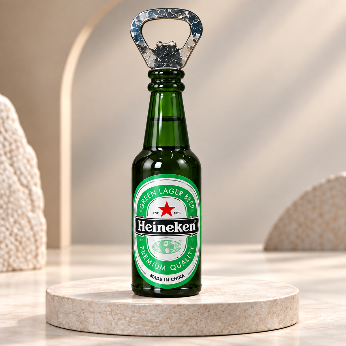 Beer Bottle-Shaped Magnetic Bottle Opener