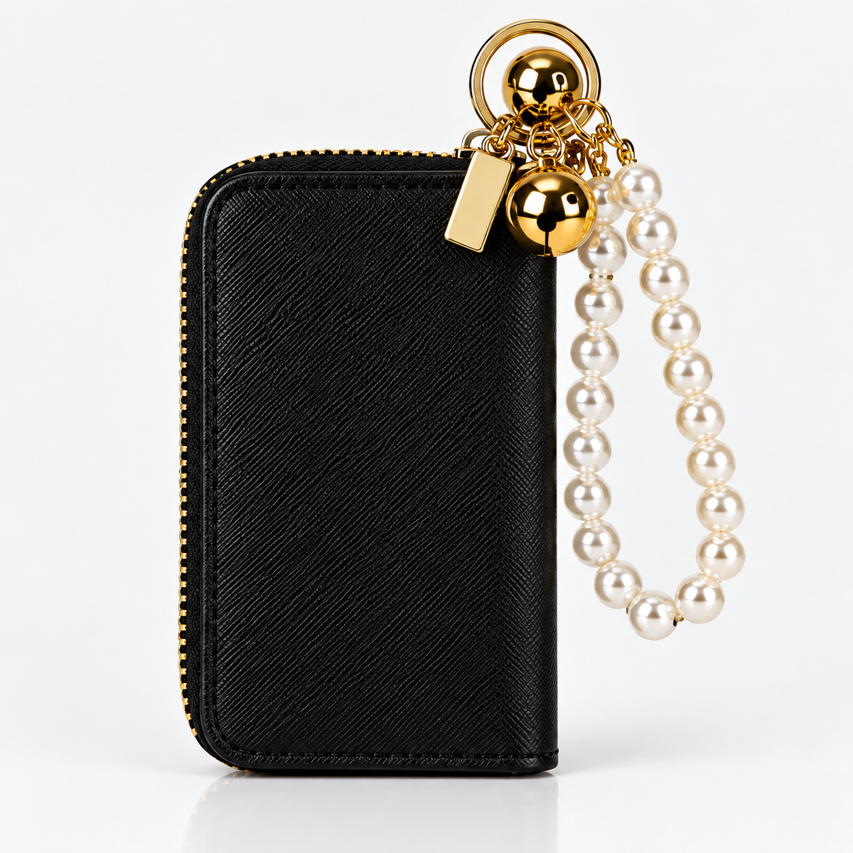 Black Rhinestone Card Holder keychain wallet