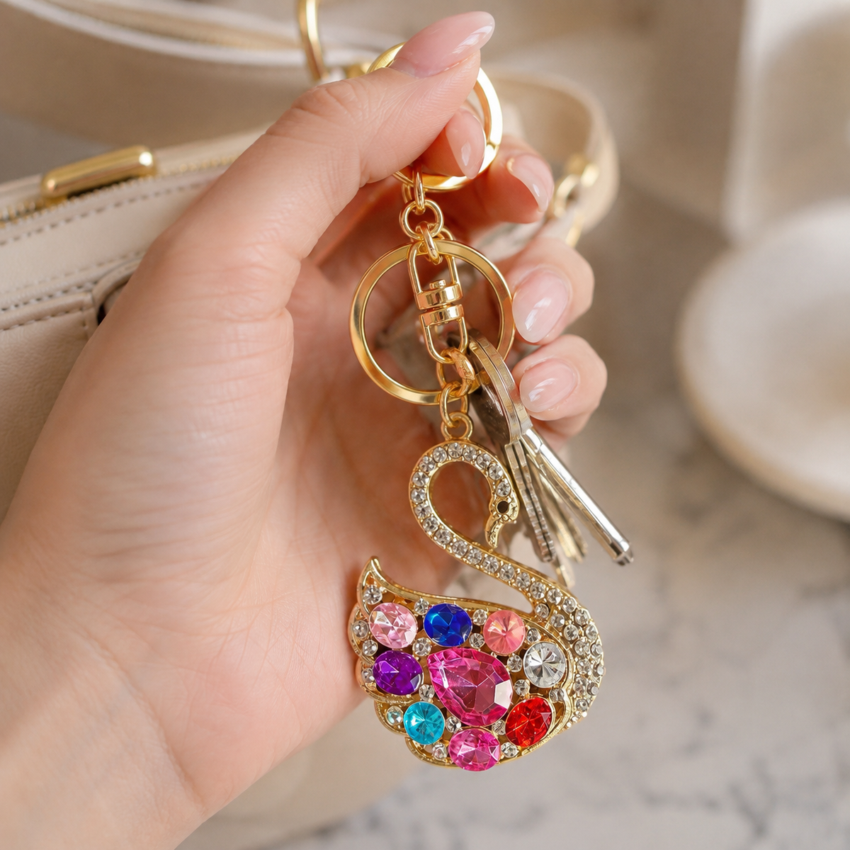 SWAN KEYCHAIN