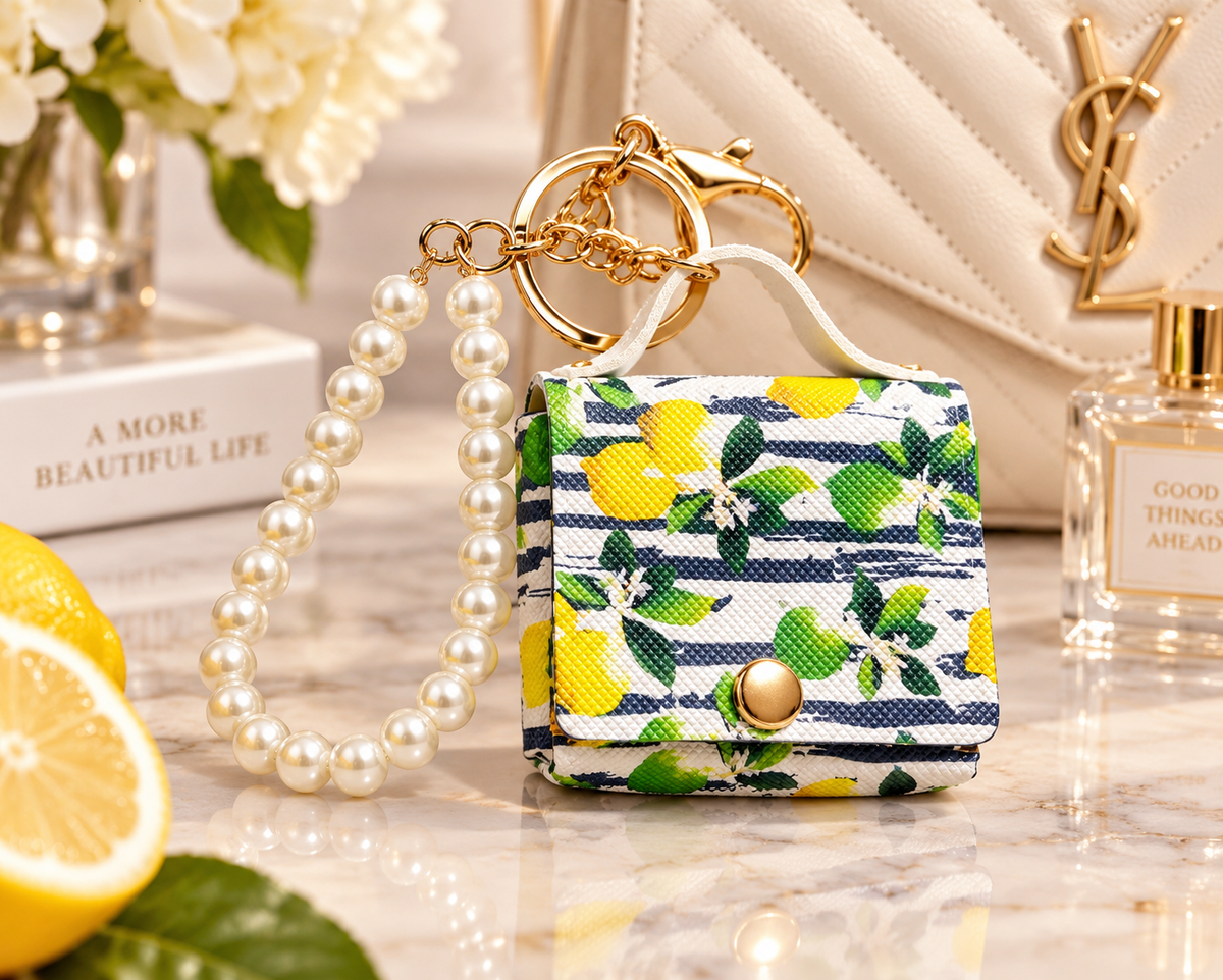 Lemon Mini Bag Charm Keychain