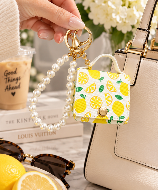 Lemon Mini Bag Charm Keychain
