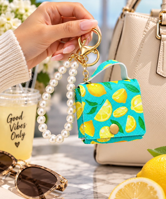 Lemon Mini Bag Charm Keychain