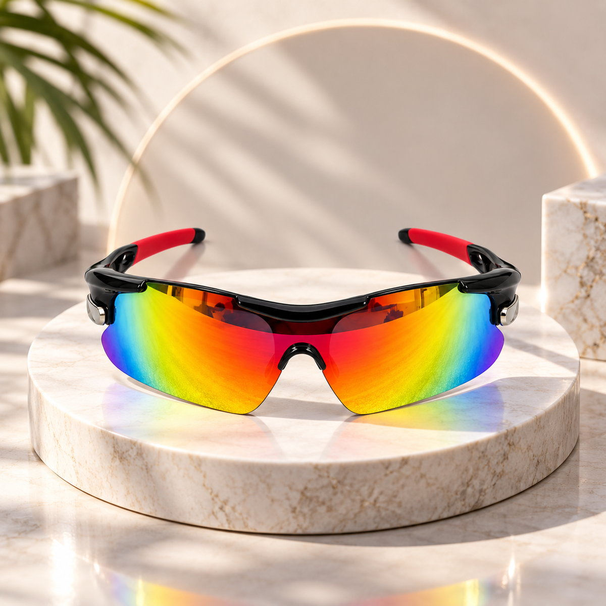 Sports Mirrored Wraparound Sunglasses